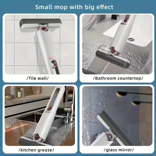 Portable Self-Squeeze Mini Mop – Hands-Free Cleaning for Home & Car