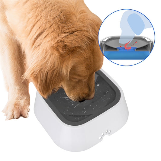 1.5L Pet Water Bowl – Slow Water Feeder & Anti-Overflow Cat & Dog Fountain
