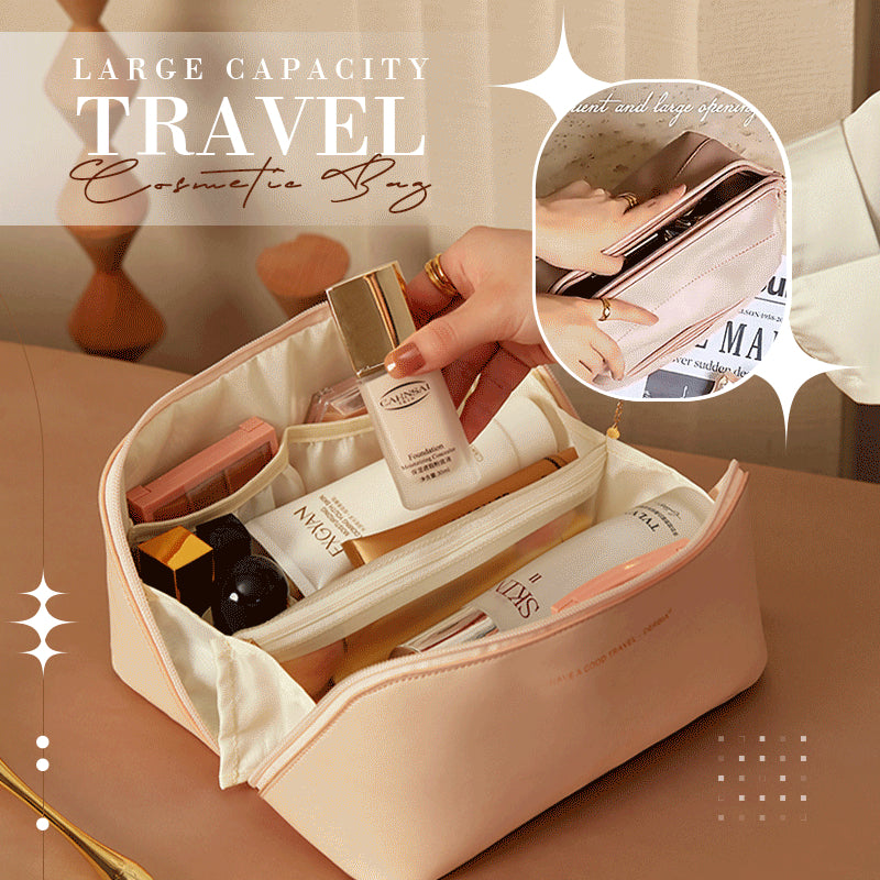 Large Capacity Travel Cosmetic Bag – Multifunction Makeup & Toiletries Organizer for Women