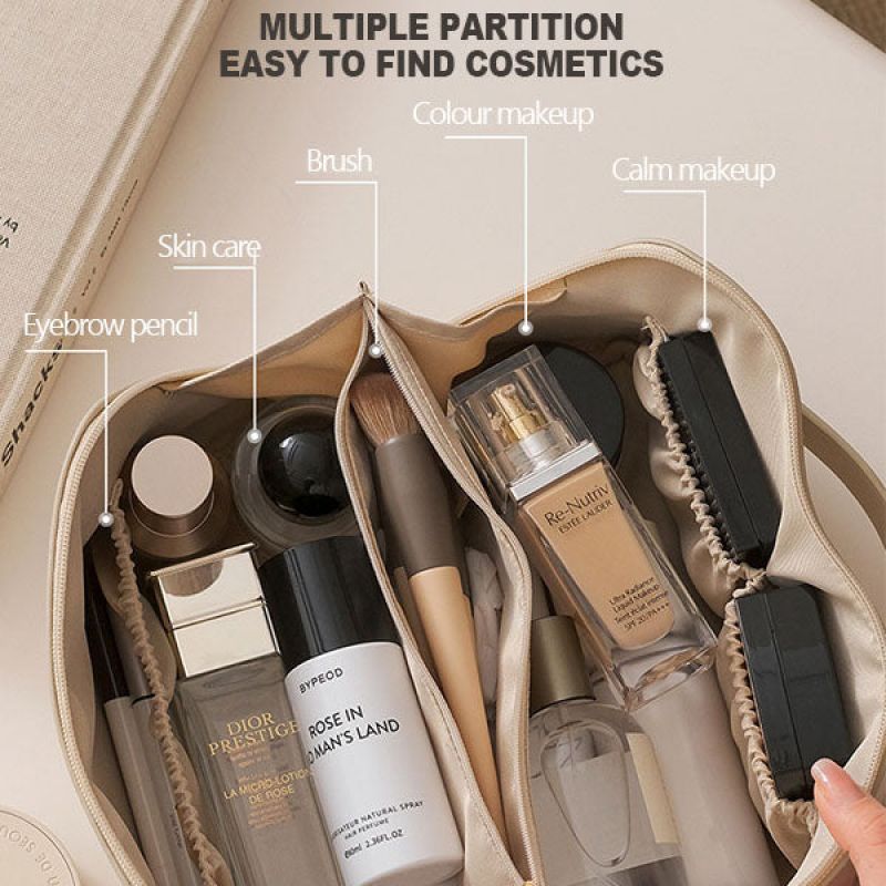 Large Capacity Travel Cosmetic Bag – Multifunction Makeup & Toiletries Organizer for Women