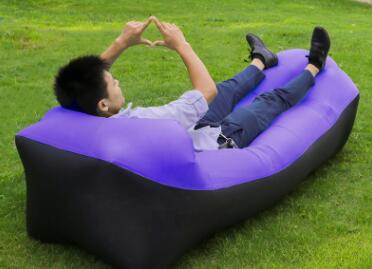 Fast Inflatable Air Lounger Sofa – Portable Laybag Beach Chair, Camping Air Couch No Pump Needed