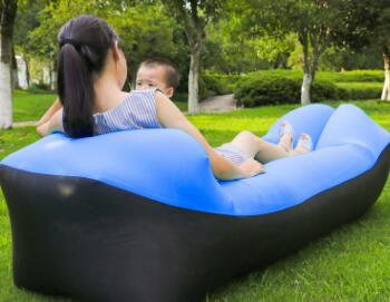 Fast Inflatable Air Lounger Sofa – Portable Laybag Beach Chair, Camping Air Couch No Pump Needed