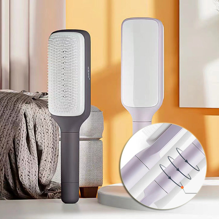 4-in-1 Self-Cleaning Hair Brush