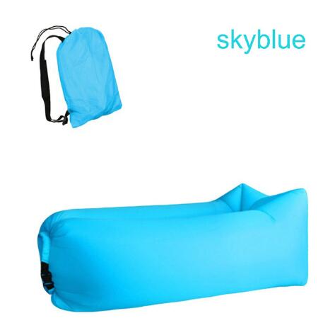 Fast Inflatable Air Lounger Sofa – Portable Laybag Beach Chair, Camping Air Couch No Pump Needed