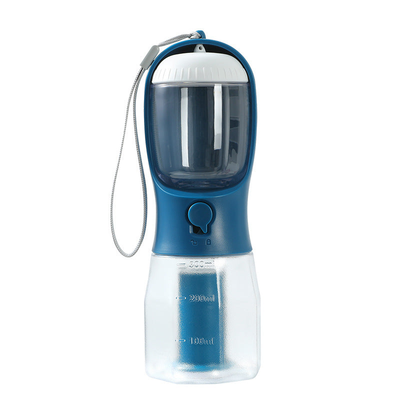 3-in-1 Portable Dog Water Bottle – Pet Water Dispenser with Food Container & Waste Bag Holder