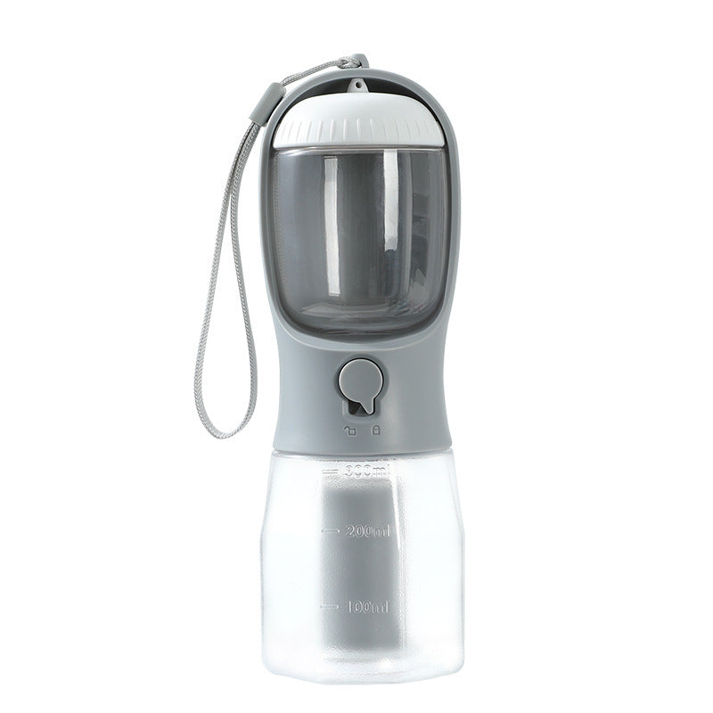 3-in-1 Portable Dog Water Bottle – Pet Water Dispenser with Food Container & Waste Bag Holder