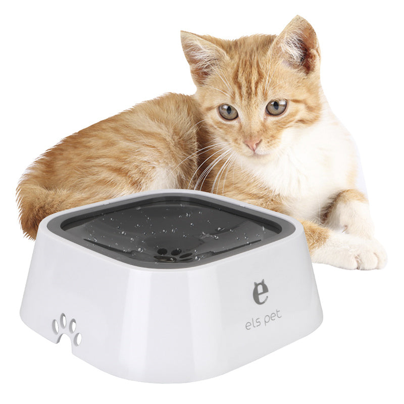 1.5L Pet Water Bowl – Slow Water Feeder & Anti-Overflow Cat & Dog Fountain