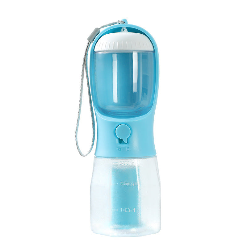 3-in-1 Portable Dog Water Bottle – Pet Water Dispenser with Food Container & Waste Bag Holder