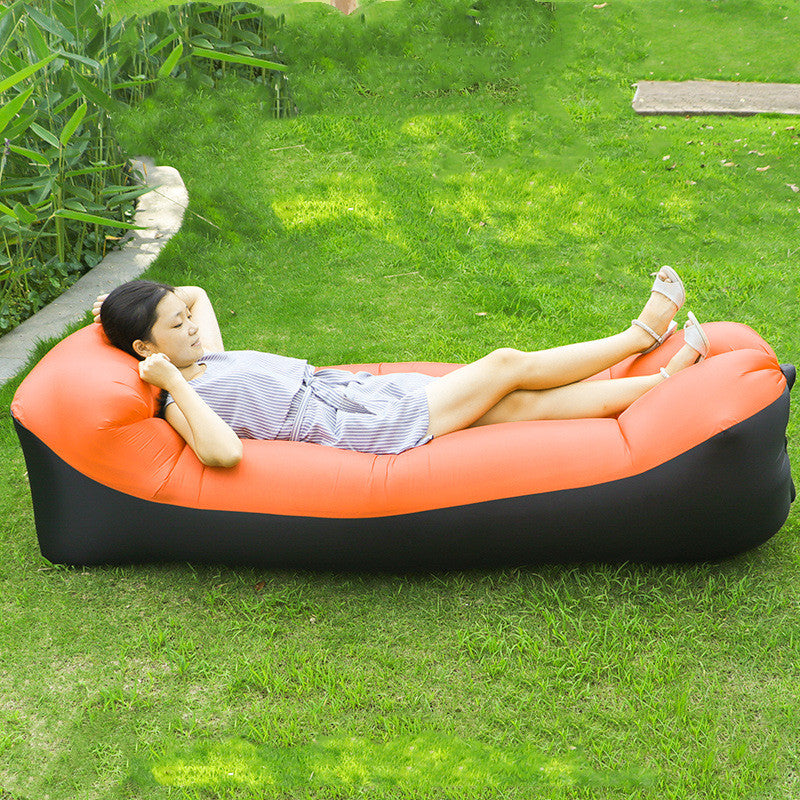Fast Inflatable Air Lounger Sofa – Portable Laybag Beach Chair, Camping Air Couch No Pump Needed