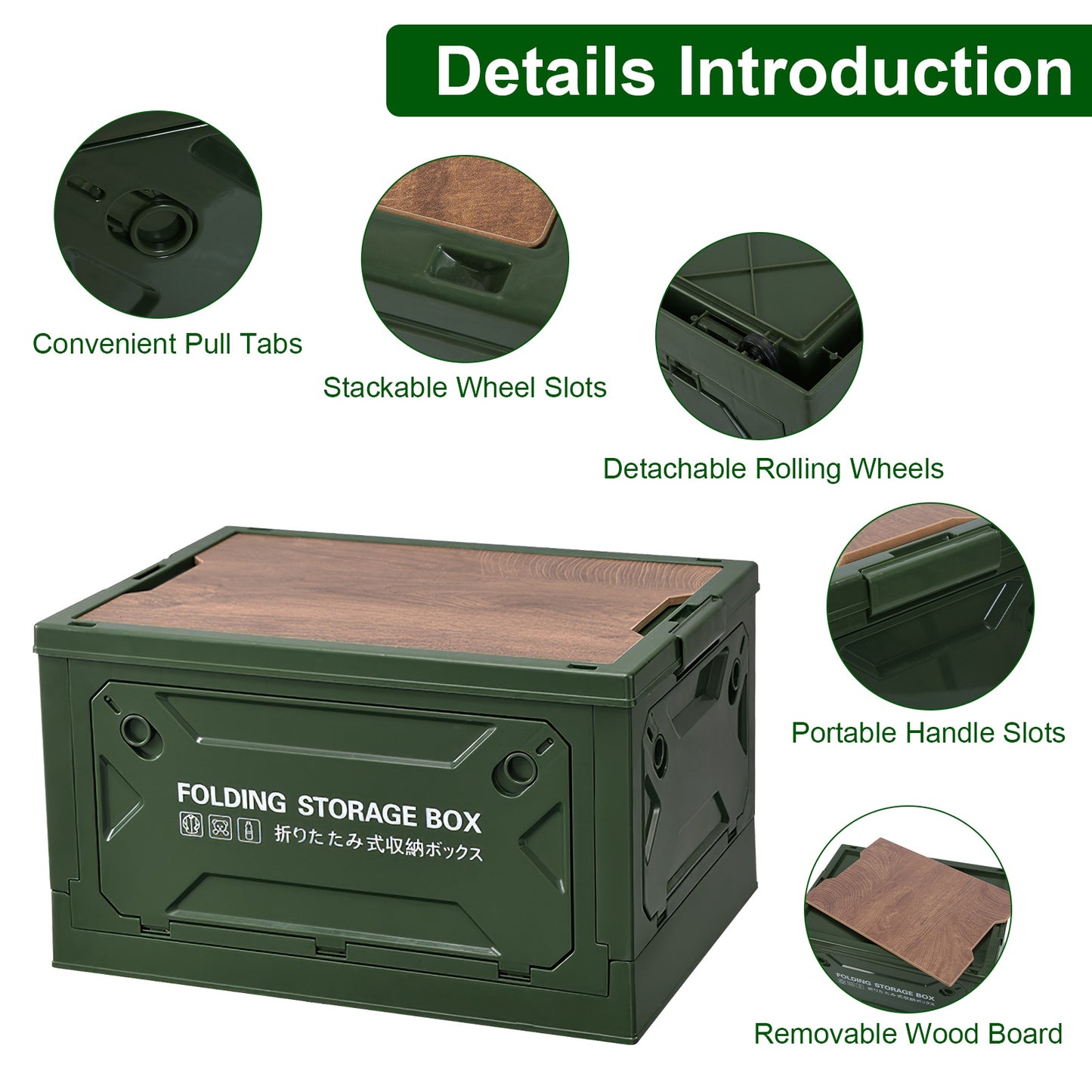 1Pc Folding Storage Bin – Collapsible Organizer Box