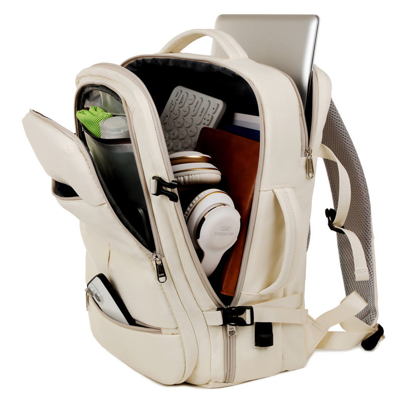 Large Capacity Waterproof Laptop Backpack – Business & Travel Bag for Men & Women