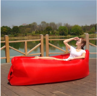 Fast Inflatable Air Lounger Sofa – Portable Laybag Beach Chair, Camping Air Couch No Pump Needed