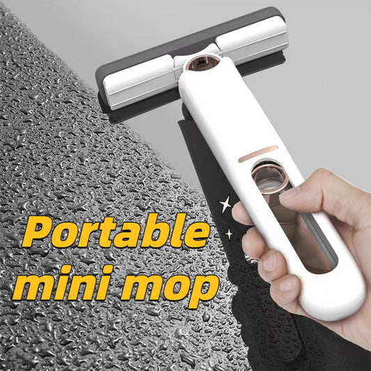 Portable Self-Squeeze Mini Mop – Hands-Free Cleaning for Home & Car
