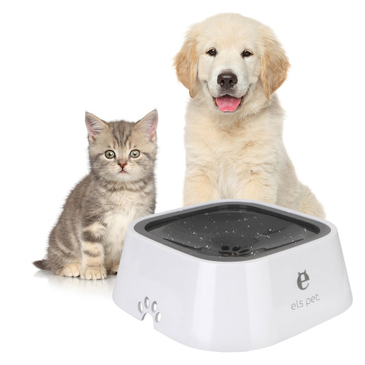 1.5L Pet Water Bowl – Slow Water Feeder & Anti-Overflow Cat & Dog Fountain