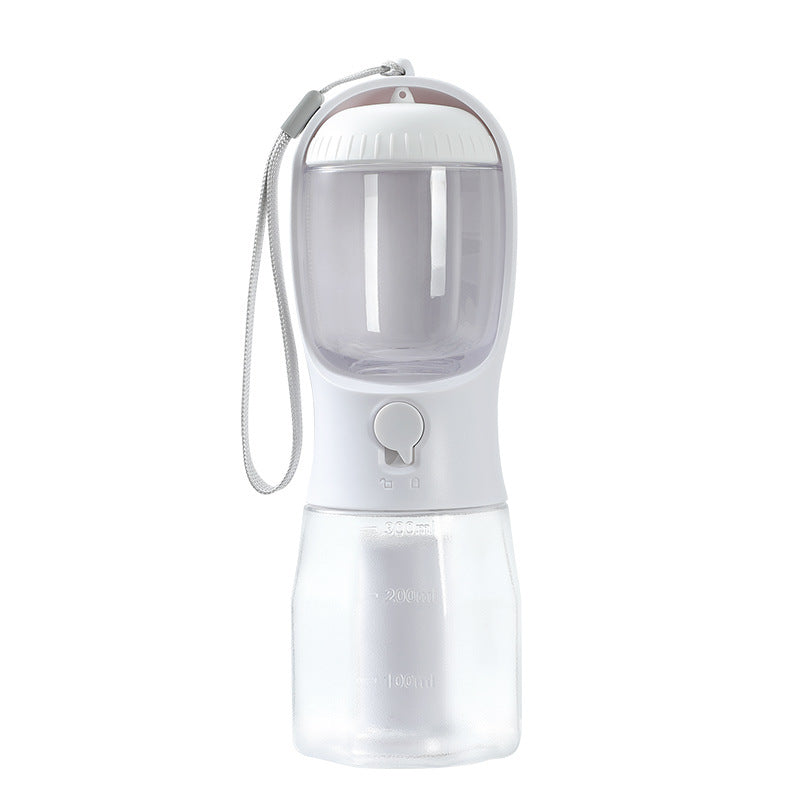 3-in-1 Portable Dog Water Bottle – Pet Water Dispenser with Food Container & Waste Bag Holder