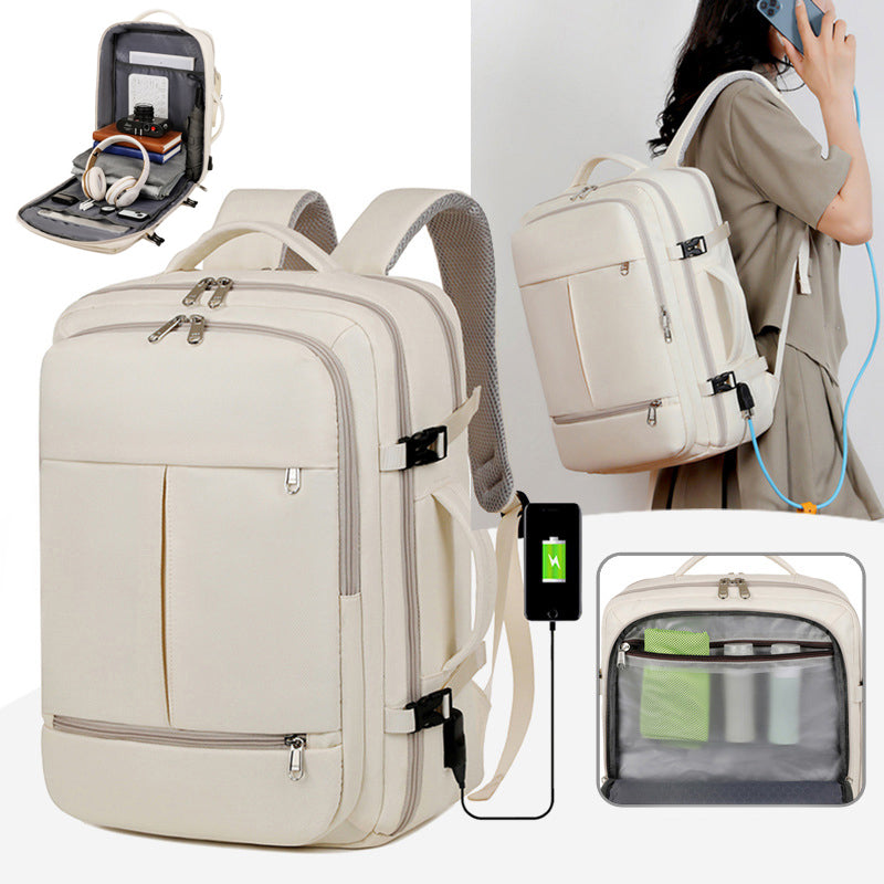 Large Capacity Waterproof Laptop Backpack – Business & Travel Bag for Men & Women
