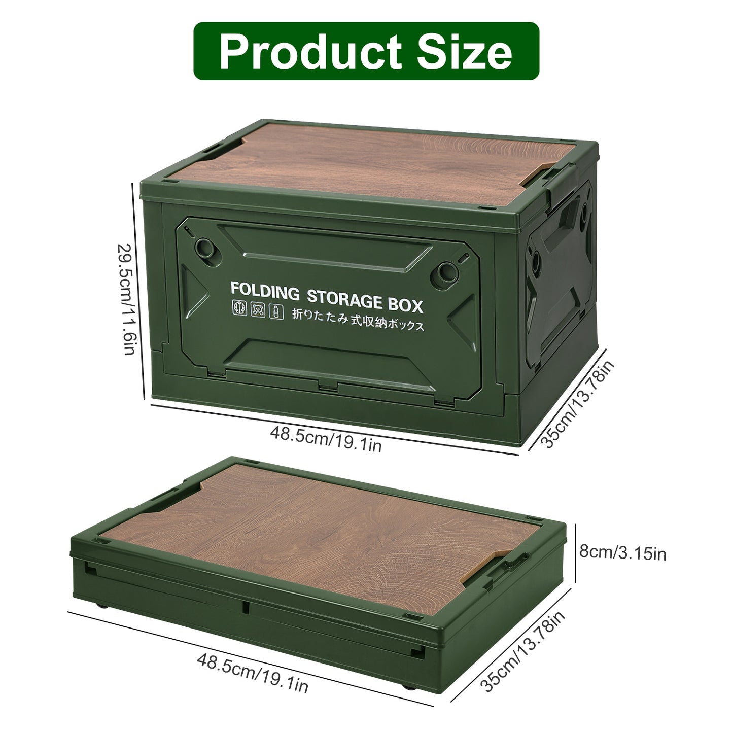 1Pc Folding Storage Bin – Collapsible Organizer Box