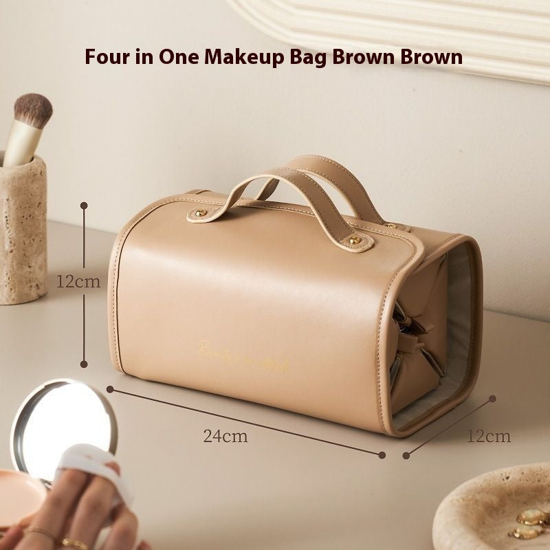 New Folding Cosmetic Bag – Large Capacity Waterproof Travel Storage Handbag for Women