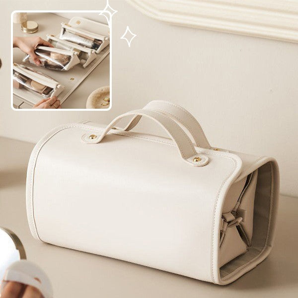 New Folding Cosmetic Bag – Large Capacity Waterproof Travel Storage Handbag for Women