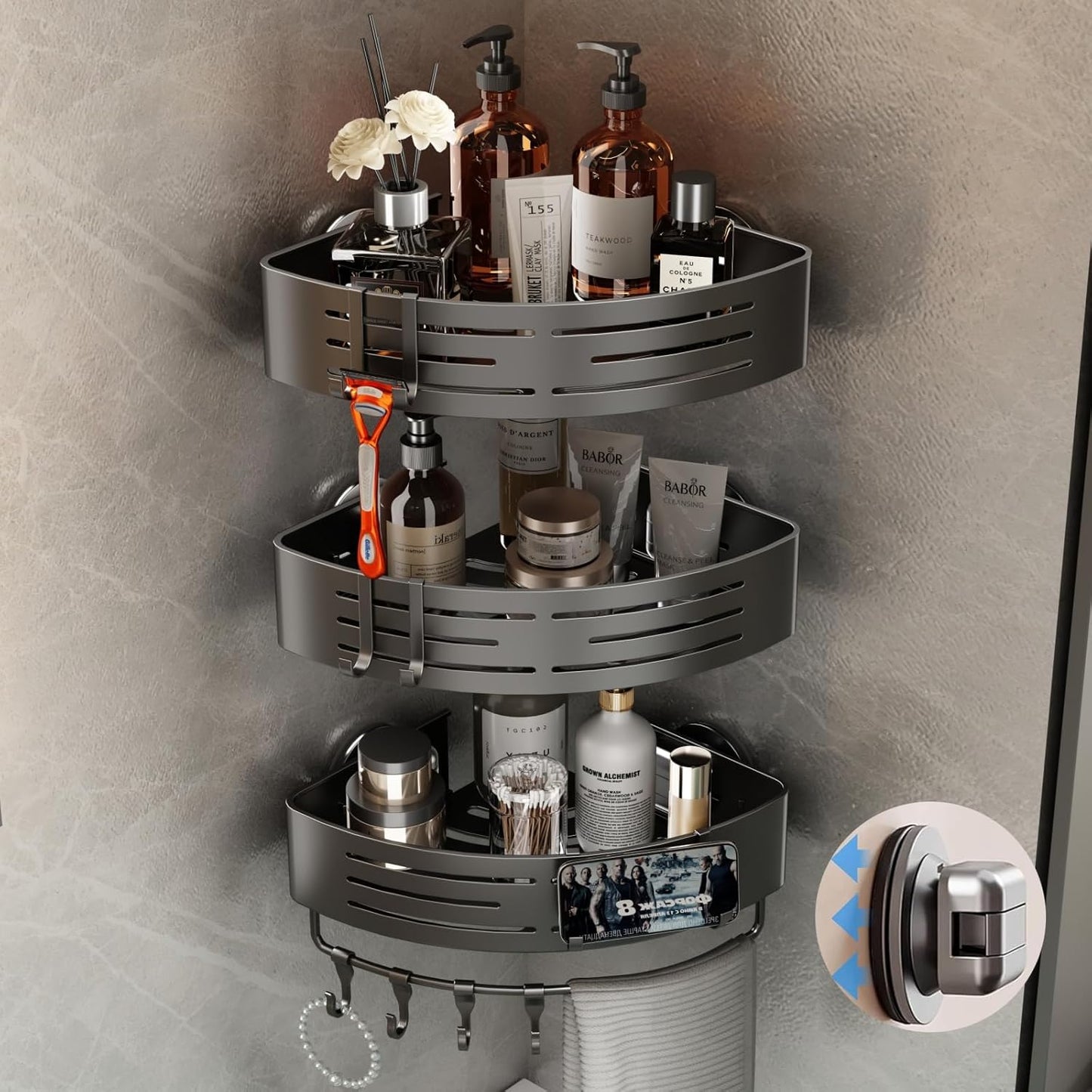 3-Tier Foldable Storage Rack – Household Floor Organizer