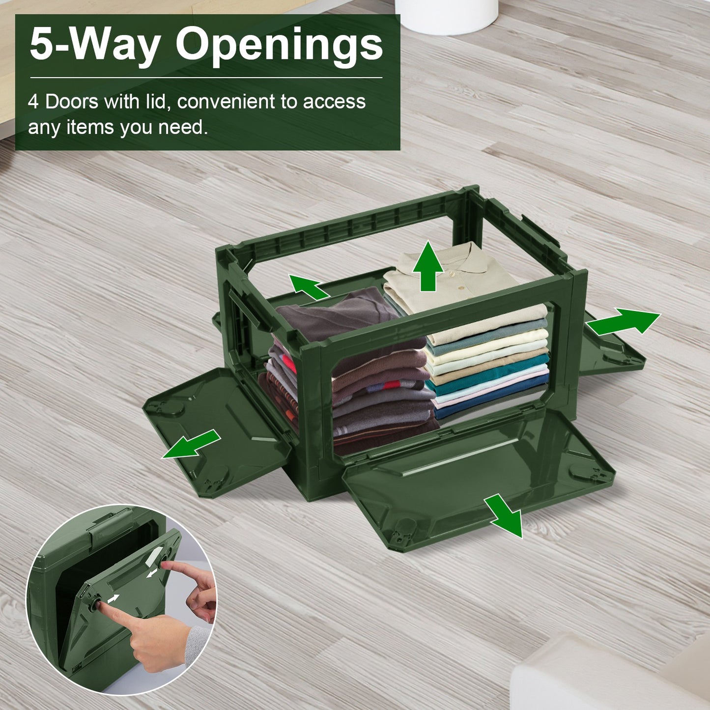 1Pc Folding Storage Bin – Collapsible Organizer Box